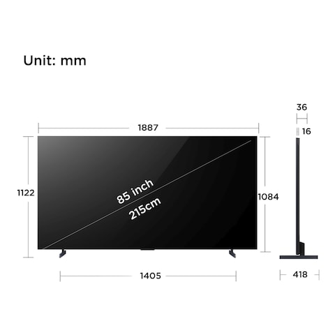 TCL 85-Inch UHD Smart Mini LED Google TV 85C855 Black