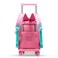 Eazy Kids 16&quot; Set of 3 Trolley School Bag with Lunch Bag and Pencil Case Lama - Pink