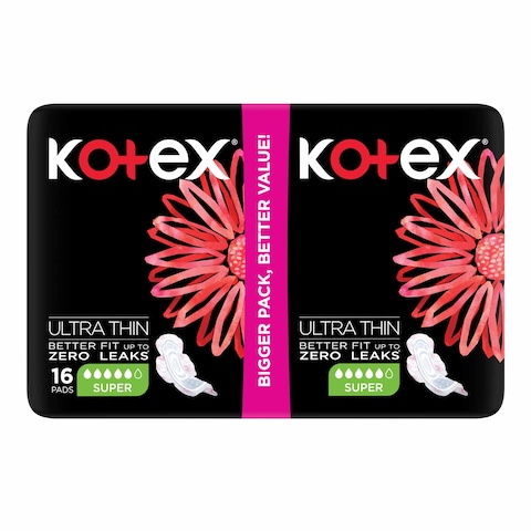 Kotex Super Ultra Thin Sanitary Pads 16 Counts