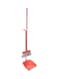 Marrkhor Long Handle Dustpan With Broom, Red, 2Meter