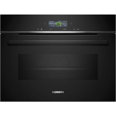 Siemens iQ700 Built-in Compact Oven With Microwave Function CM724G1B1M Black 45L 60x45cm