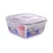 Lock and Lock Square Zen Style Salad Bowl - 2.5 Liter - Clear