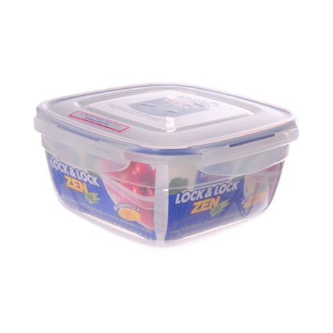 Lock and Lock Square Zen Style Salad Bowl - 2.5 Liter - Clear