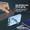 Promate Magnetic Wireless Power Bank, 10000mAh 15W Qi Wireless Mag-Safe Battery Pack with 20W USB-C Power Delivery Port, 18W QC 3.0 Port and Foldable Stand for iPhone 13, iPad Air PowerMag-10Pro Blue