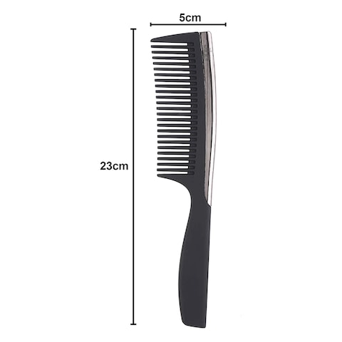 Jean Louis David France Carbon Hair Comb With Handle Black