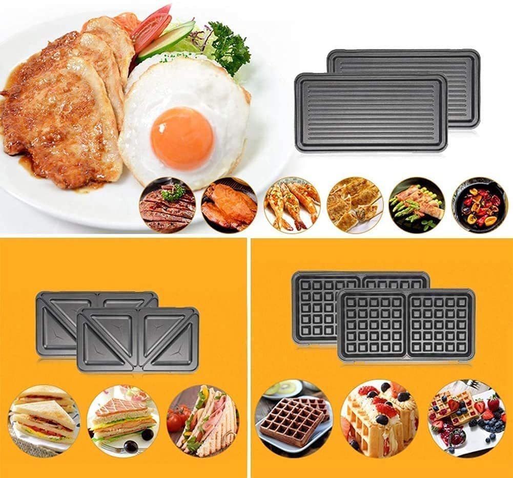 Gratus Sandwich Maker Sandwich, Grill &amp; Waffle Maker 750W - GSM750UC