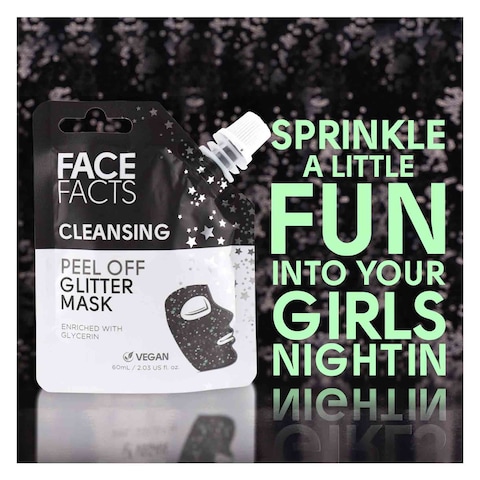 Face Facts Black Cleansing Peel Off Glitter Mask 60ml