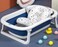 Aiwanto Baby Bath Tub Foldable Bath Tub with Temperature and Cushion and Small Toys