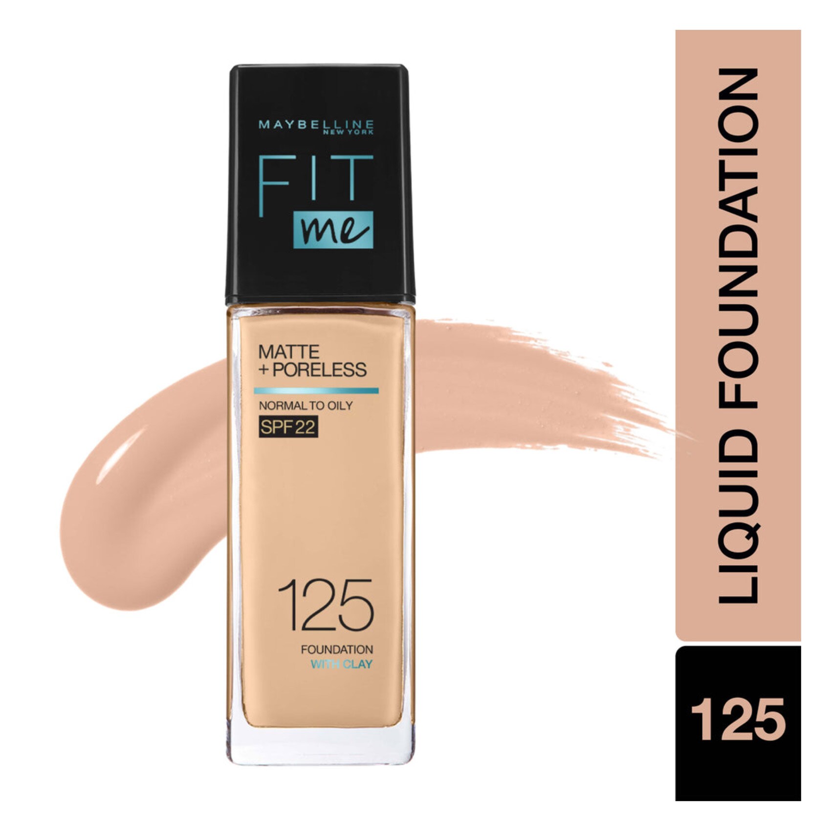 Maybelline Fit Me Matte + Poreless Foundation SPF 125 Nude Beige Liquid Foundation Matte Finish Smooth Natural Coverage product thumbnail 2