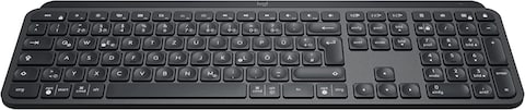 Logitech Mx Keys Advanced Illuminated Wireless Keyboard, Bluetooth, Tactile Responsive Typing, Backlit Keys, USB-C, Pc/Mac/Laptop Windows/Linux/iOS/Android, English Layout Qwerty - Graphite Black
