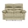 In House Velvet Double Recliner Chair - Dark Ivory - NZ60