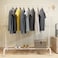 Dreamons Link Clothes clothes hanger Dryer Rail with 8pcs Branch Hook Bottom Storage 120cm Length