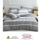 Luna Home Single Size 4 Pieces, Gray Stripe Design Bedding Set