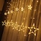 2.5m Curtain String Lights with 8 Flashing Decoration(12 Stars, Warm white)