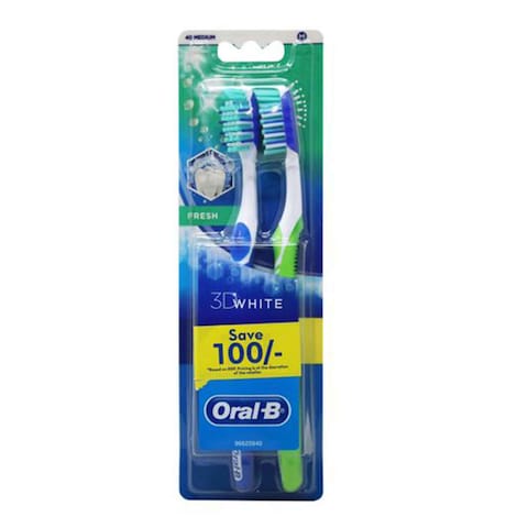 Oral B Advanced 3D White Toothbrush Promo 1 + 1 Piece Free