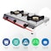 Nobel 3 Gas Burner/3 Brass Burners Gas Stove Stainless Steel Enamel Porcelain Trivet Auto Ignition Tripple Burner 710 x 410 x 140 (W x D x H) mm NGT3001 With 1 Year Warranty