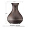 Generic Essential Oil Diffuser 400ml Wood Grain Cool Mist Humidifiers Ultrasonic Aromatherapy with 4 Timer Setting and High or Low Mist Output for Home Bedroom Baby Room Study Yoga Office (Black)
