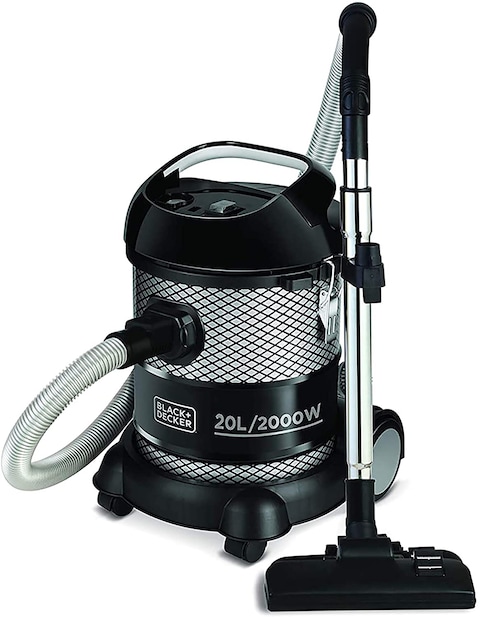 Black &amp; Decker 20L 2000W Barrel/Drum Vacuum Cleaner, Black - Bv2000-B5, 2 Year Warranty