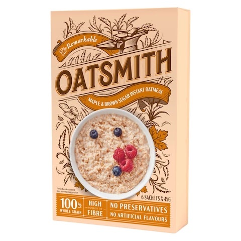 Oatsmith Maple and Brown Sugar Instant Oatmeal 270g