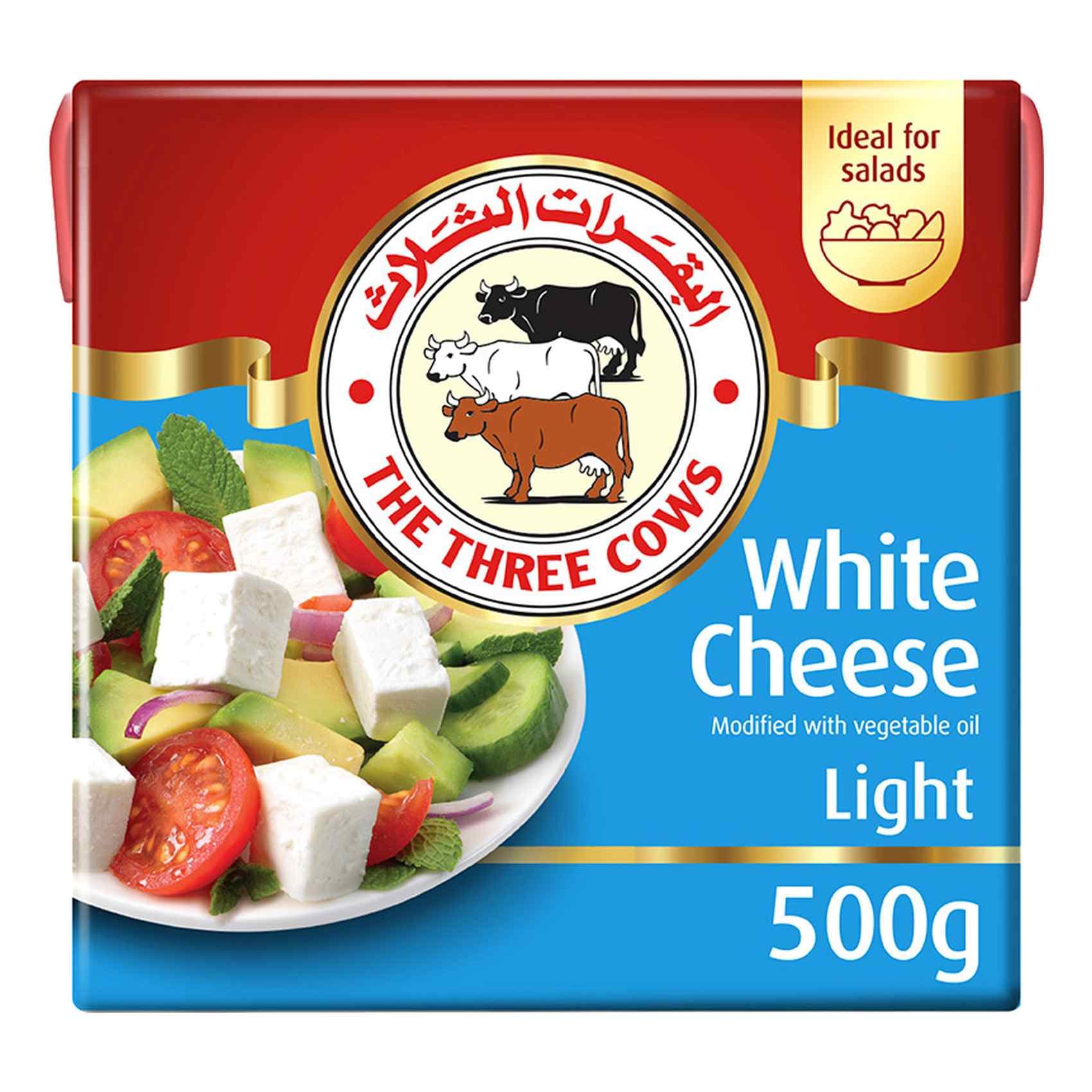 Buy The Three Cows Light White Cheese, 500g Online | Carrefour UAE