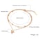 Aiwanto Double Layer Anklet Rose Gold Beautiful Women's Ankle Chain Gift
