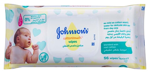 Johnson&#39;s Wipes, Cotton Touch - 56 Wipes