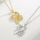 Crafted from 925 Sterling Silver Heart Pendant Necklace with Rose and Butterfly Motif