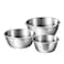 3x Mixing Bowls, Salad Bowl, Stainless Steel Small Medium and Large.