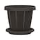 Cosmoplast Cedargrain Flowerpot With Tray IFFPXX145DW Dark Brown 16inch