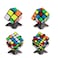 Generic - Speed Cube Bundle Magic Cube Set Mf2S 2&times;2 Mf3S 3&times;3 Mf4S 4&times;4 Mf5S 5&times;5 Sticker Cube Puzzle Cube For Beginners Kids Gift