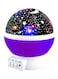Generic Star And Moon Rotating Projector Night Lamp Black/White/Purple 13X13X14.5Centimeter