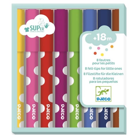 Djeco 8 Felt Tips For Little Ones
