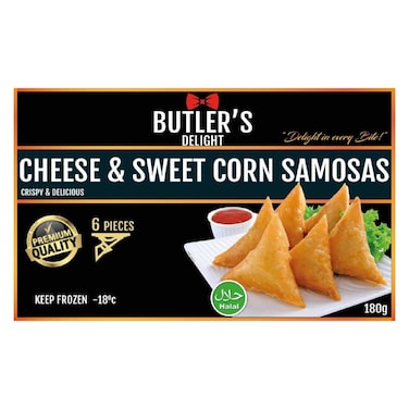 Butler&#39;s Delight Cheese  Sweet Corn Samosa 180G