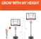 YALLA HomeGym Kids 5ft to 7ft Height Adjustable Basketball Hoop Stand, 32"  Backboard