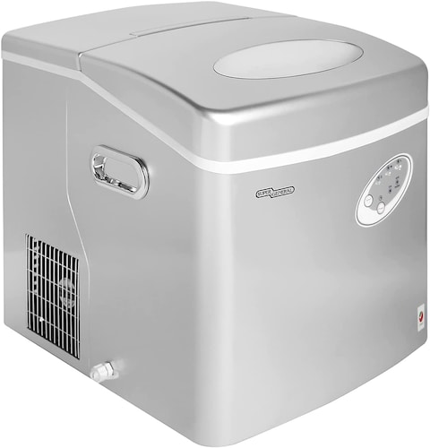 Super General Ice Maker, 20kg, Silver, SGIM022HSN (Portable Ice-Machine With Ice Basket And Shovel, 3 Different Sizes, Indicator Light)