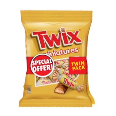 Twix Miniatures Chocolate, 150g Pack of 2