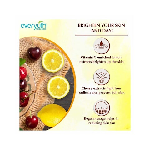 Everyuth Naturals Lemon And Cherry Face Wash Yellow 150g