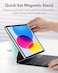 ESR Rebound Magnetic Keyboard Case, iPad Keyboard Case Compatible With iPad 10 (2022), Easy-Set Floating Cantilever Stand, Springy Backlit Keys, Precision Multi-Touch Trackpad, Charcoal Grey