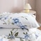 Luna Home King size 6 pieces bedding set, without filler, spring flower design, cobalt color.
