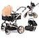 Teknum 3 in 1 Pram stroller - Khaki + Infant Car Seat