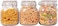 Star Cook Airtight Glass Canister Set of 3 - 24oz/750 Food Storage Jar Square Clear Preserving Seal Wire Clip Fastening for Kitchen Canning Cereal,Pasta,Sugar,Beans,Spice