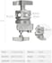 COOPIC Create Cool Pictures 3 Pack C Stand Stainless Steel 210cm Max Height With 88cm Holding Arm And 2 Pieces Grip Head For Video Reflector Monolight And Photography