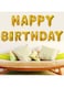 Party Time 13-Piece 16inch Gold Letter Happy Birthday Decorative Foil Balloon Set
