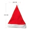 Party Time 1pc Plain Red &amp; White Christmas Hat, Santa Hat For Christmas Costume Party - Christmas Decoration - Christmas Party Supplies