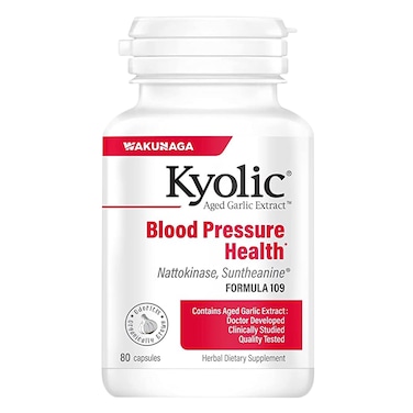 Kyolic Formula 109 Blood Pressure Health Garlic Capsules 80 Count