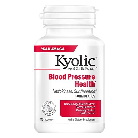 Kyolic Formula 109 Blood Pressure Health Garlic Capsules 80 Count