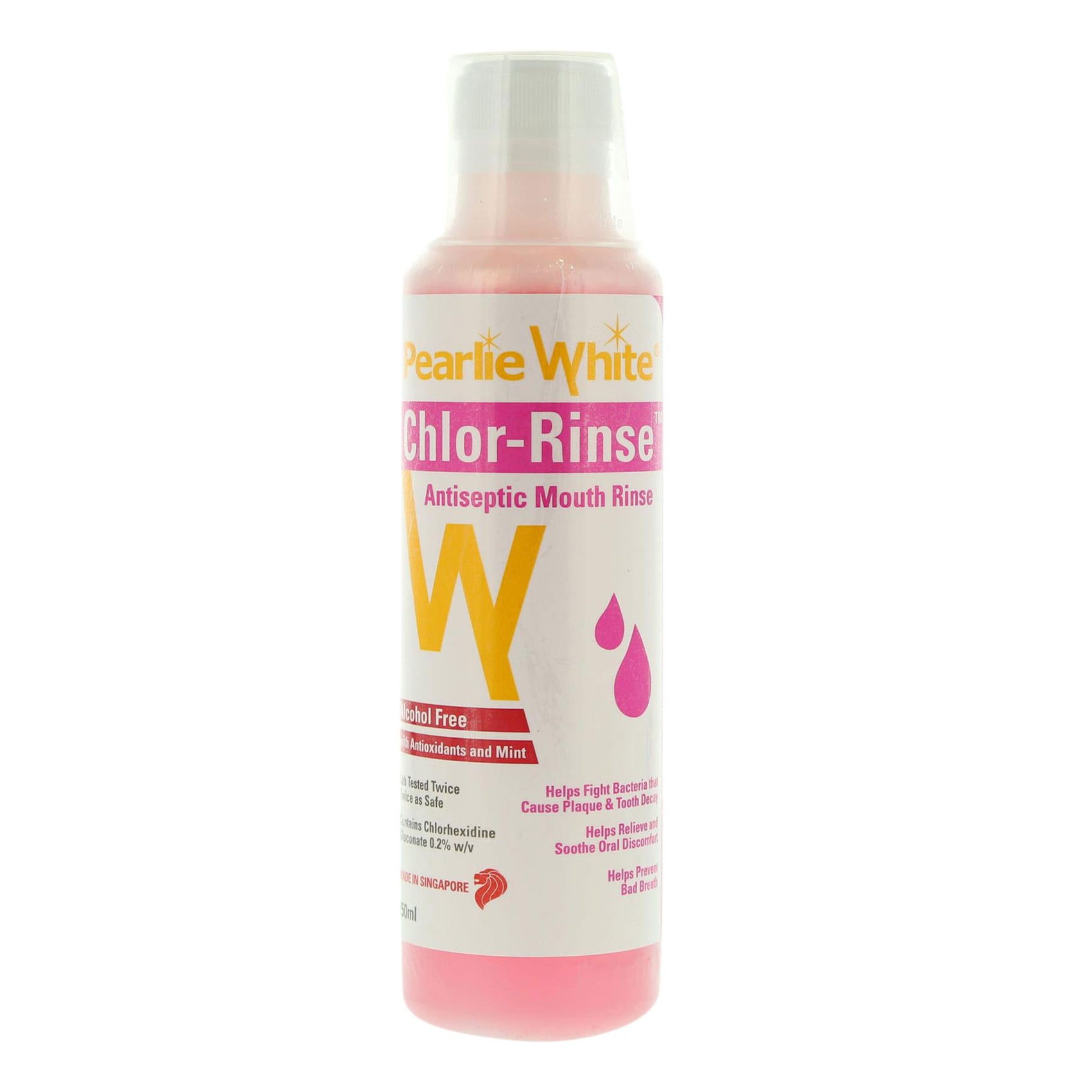 Buy Pearlie White Chlor-Rinse Antiseptic Mouth Rinse Pink 250ml Online ...