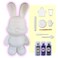 DIY MONEY SAVING COOL BUNNY (8.6 inch - 23 cm) ACRYLIC FLOW POUR PAINT SET COLORS: Silver, Dark-Purple, Black. Dubai Drip Arts and Crafts.