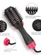 مجفف شعر متعدد الوظائف مزود بفرشاة هوائية دوارة لزيادة كثافة الشعر مناسب للاستخدام في الصالونات وردي/أسود 39 x 9 x 11سم