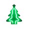 Wooden Neon Festive Tree Light 21x17cm